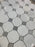 Bianco Dolomite Polished Marble Mosaic - Octagon with Blue/Gray Dots