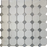 Bianco Dolomite Honed Marble Mosaic - Octagon with Blue/Gray Dots