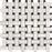 Bianco Dolomite Honed Marble Mosaic - Basket Weave with Black Dots