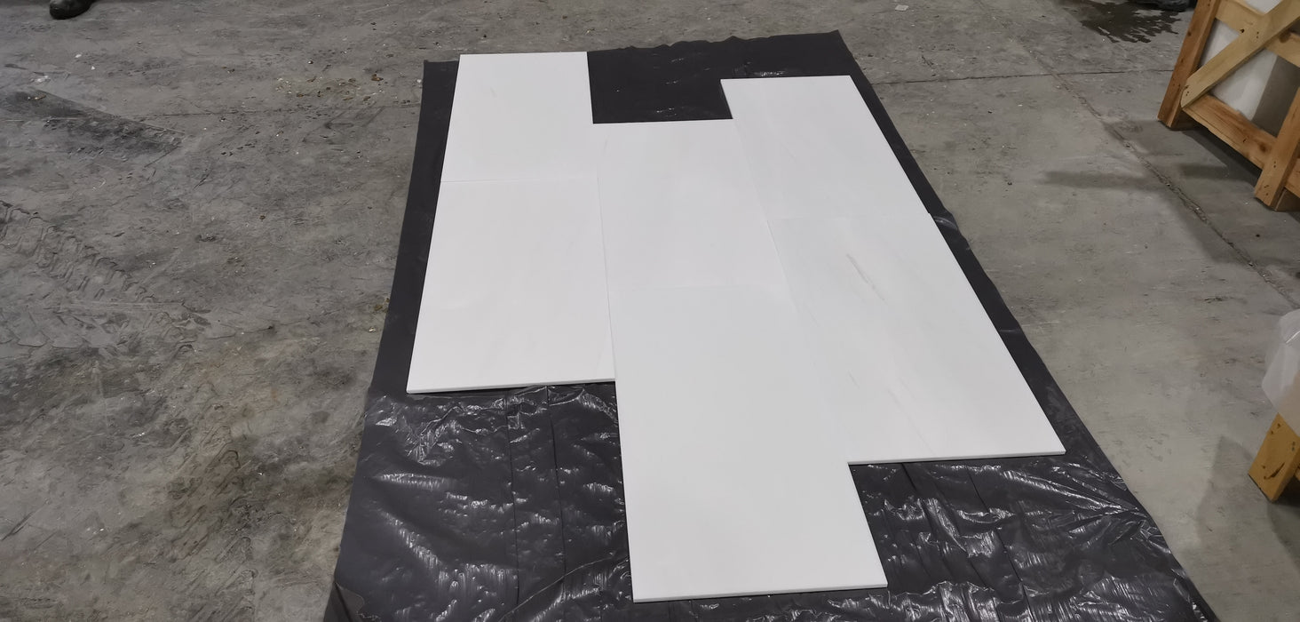 Bianco Dolomite Polished Marble Tile - 18" x 36" x 3/8"