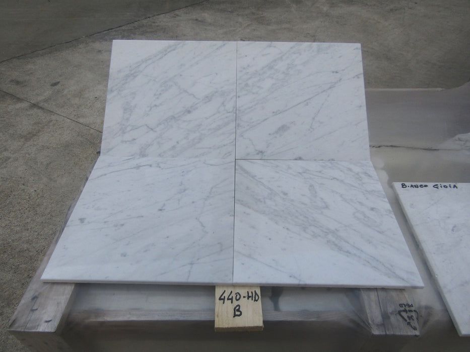 Bianco Gioia Polished Marble Tile - 12" x 12"