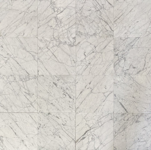 Full Tile Sample - Bianco Gioia Marble Tile - 12" x 12" x 3/8" Polished