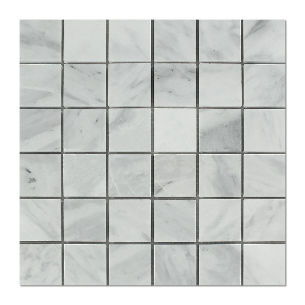 Carrara Venatino Marble Mosaic - 2" x 2" Polished