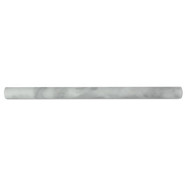 Full Liner Sample - Carrara Venatino Marble Bullnose Liner - 3/4" x 12" x 3/4" Polished