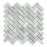 Carrara Venatino Marble Mosaic - 1" x 2" Herringbone Polished