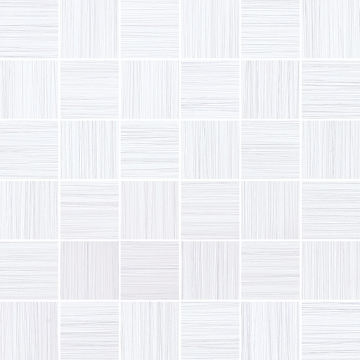 Full Sheet Sample - Zera Annex Bianco Porcelain Mosaic - 2" x 2" Matte