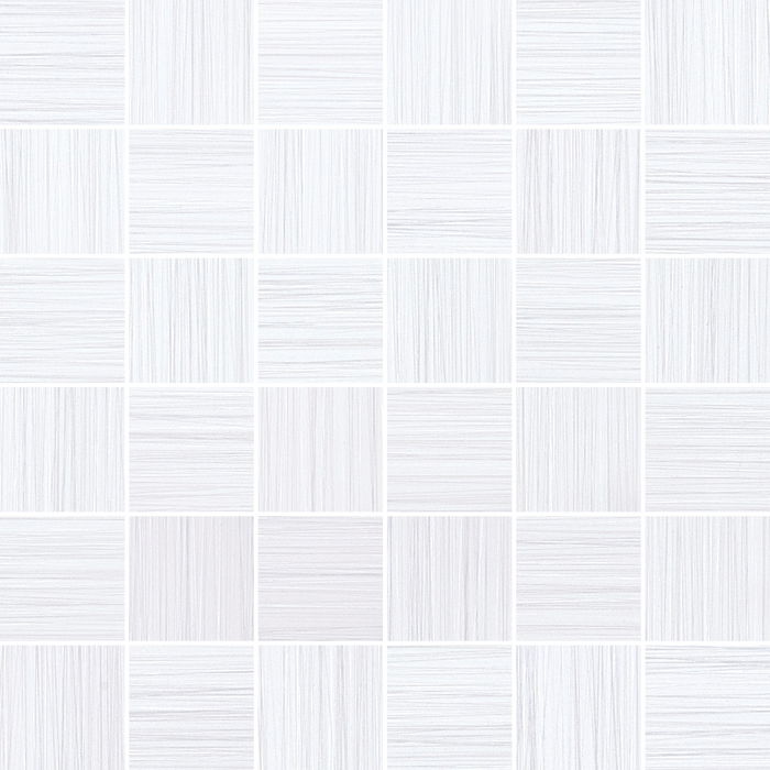 Full Sheet Sample - Zera Annex Bianco Porcelain Mosaic - 2" x 2" Matte