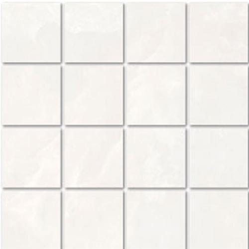 Full Sheet Sample - Madras Bianco Porcelain Mosaic - 3" X 3" Polished