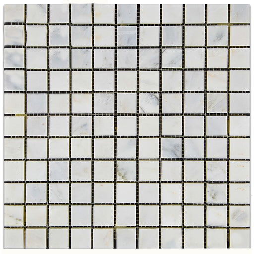 Bianco Bello Polished Marble Mosaic - 1" x 1"