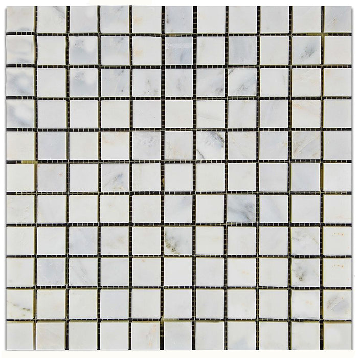 Bianco Bello Polished Marble Mosaic - 1" x 1"