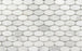 Bianco Bello Polished Marble Mosaic - 5/8" x 1 1/4" Oval