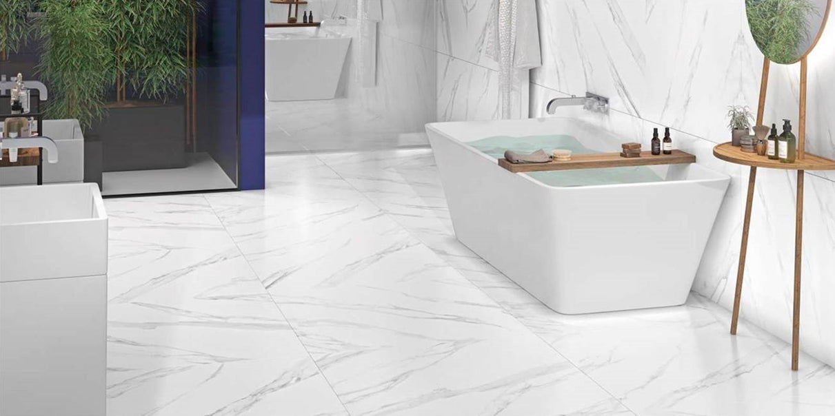 Tesoro Porcelanato Bianco Carrara Matte Porcelain Tile | Lowest Price ...