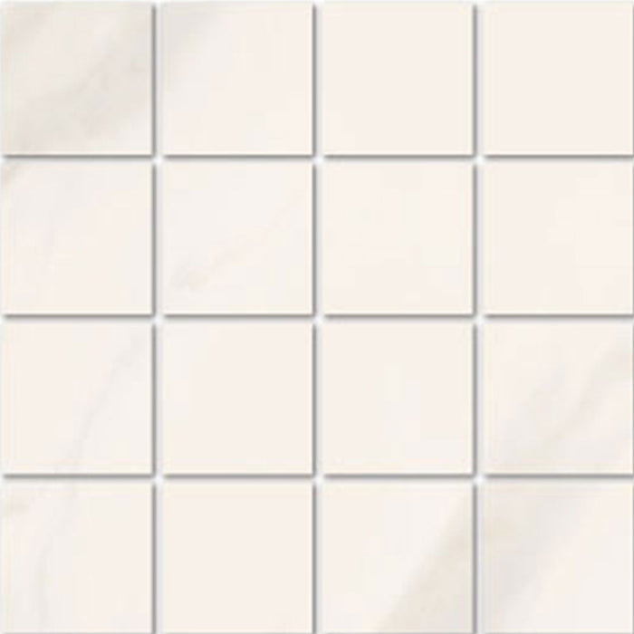 Full Sheet Sample - Nova Bianco Covelano Porcelain Mosaic - 3" x 3" Polished