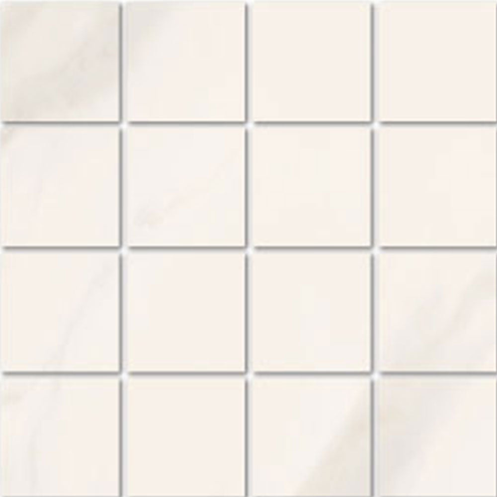 Full Sheet Sample - Nova Bianco Covelano Porcelain Mosaic - 3" x 3" Matte