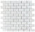 Bianco Dolomite Honed Marble Mosaic - 1" x 2" Brick