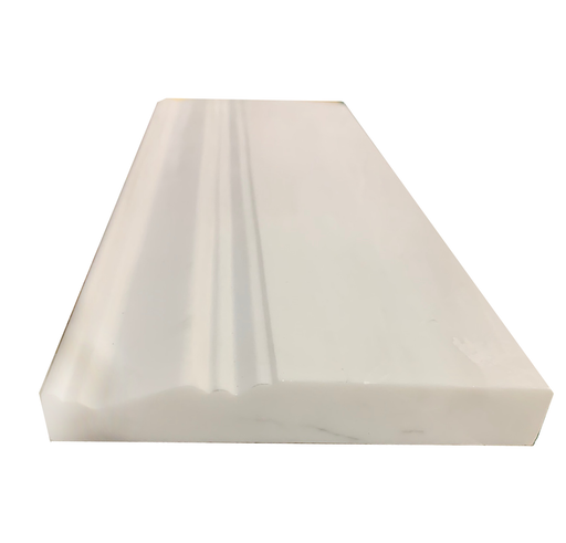Bianco Dolomite Polished Marble Baseboard - 4 3/4" x 12"