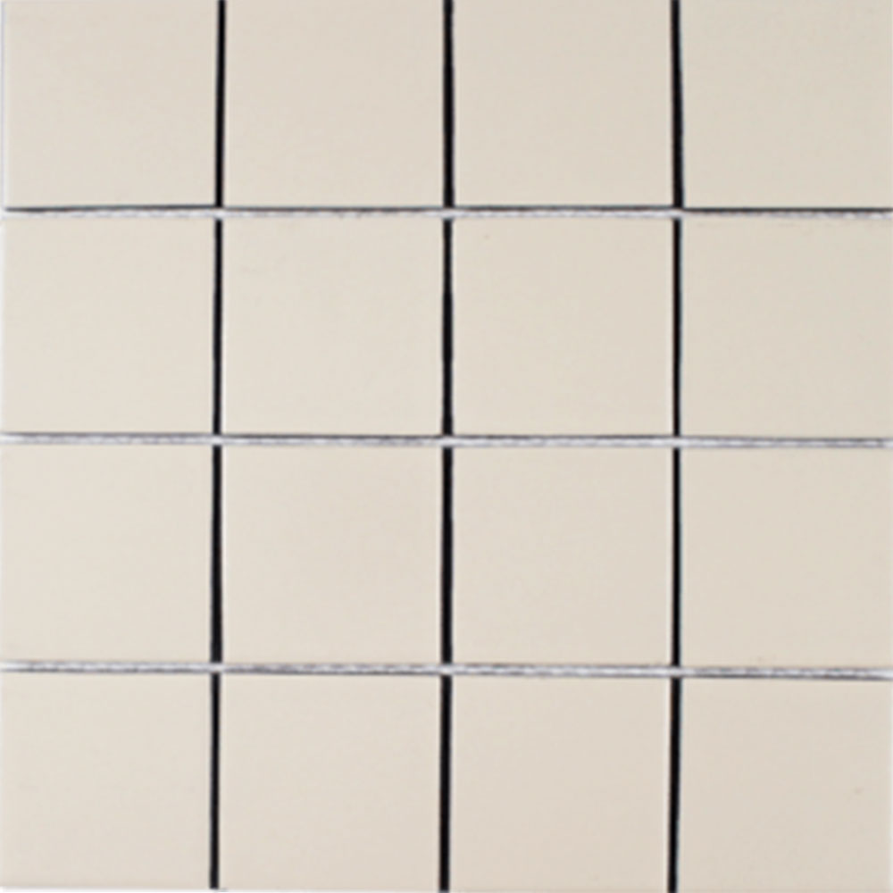 Full Sheet Sample - Gallery Biscuit Porcelain Mosaic - 3" x 3" Matte