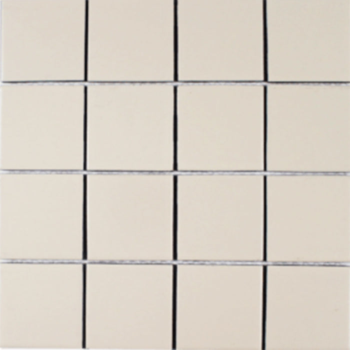 Full Sheet Sample - Gallery Biscuit Porcelain Mosaic - 3" x 3" Matte