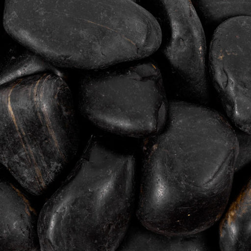 Black Large Polished Marble Loose Pebble - Random Sizes