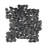 Black Marble Pebble - 12" x 12" Rounded Polished