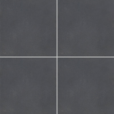 Full Tile Sample - Reverie Black Porcelain Tile - 8" x 8" Matte