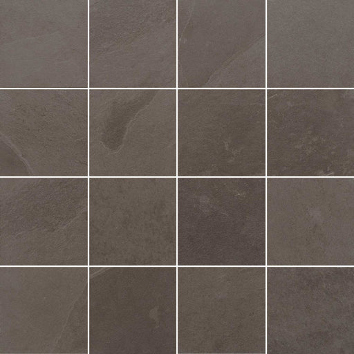 Full Tile Sample - Black Ash Slate Tile - 24" x 24" x 3/8" Natural Cleft Face with Gauged Back