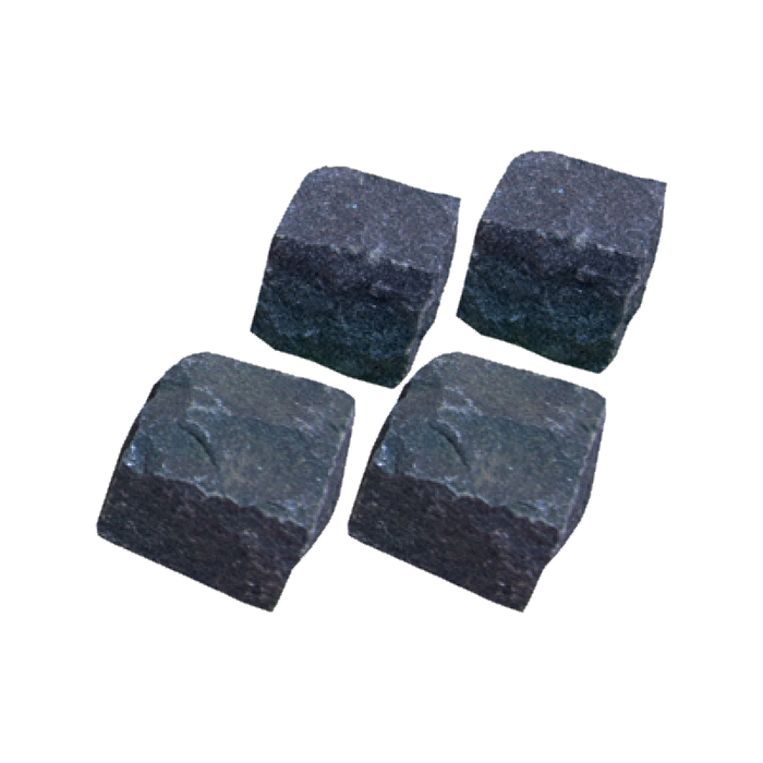 Black Split Face Granite Cobblestone - 3.5" x 3.5" x +/- 3 1/2"