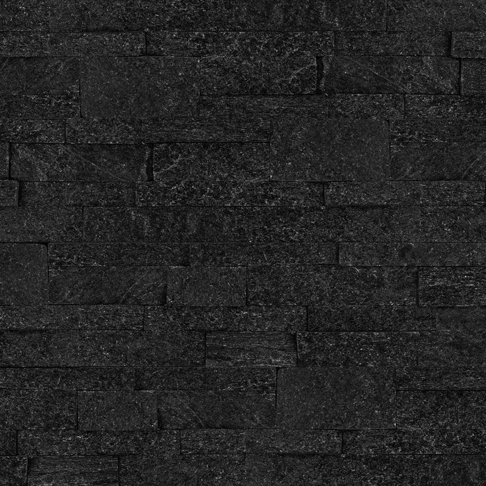 Black Quartzite Ledgestone - 6" x 24" Natural