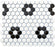 CC Mosaics Black & White Flower UFCC135-12MT