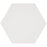 Radar Blanco Hexagon Porcelain Tile - Matte