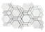 Blizzard White  Recycled Glass Mosaic - Infinity Hexagon