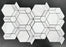 Blizzard White  Recycled Glass Mosaic - Infinity Hexagon 