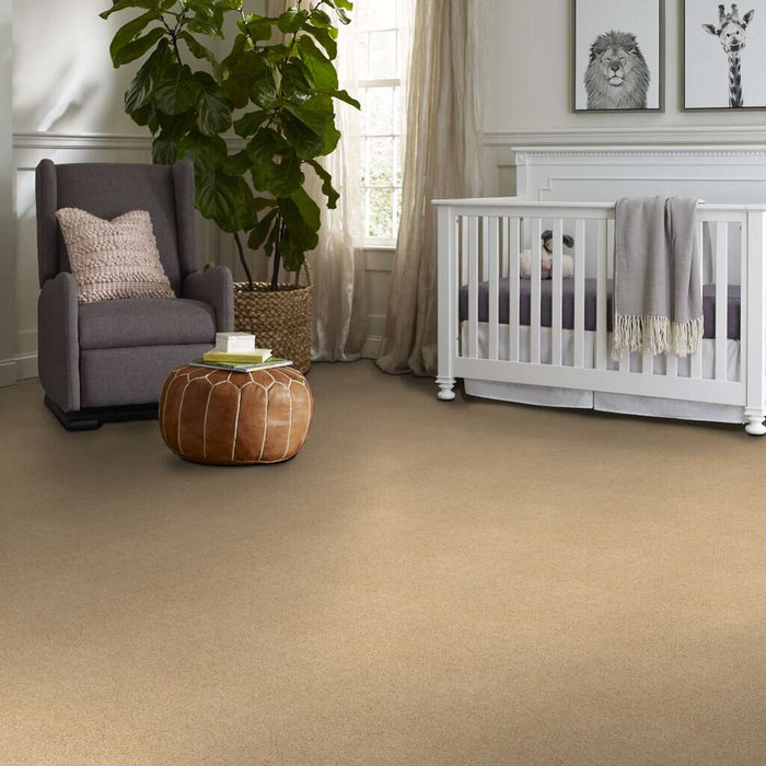 Shaw Floor Studio Around The House II Blonde Cashmere 00106 Textured Nylon