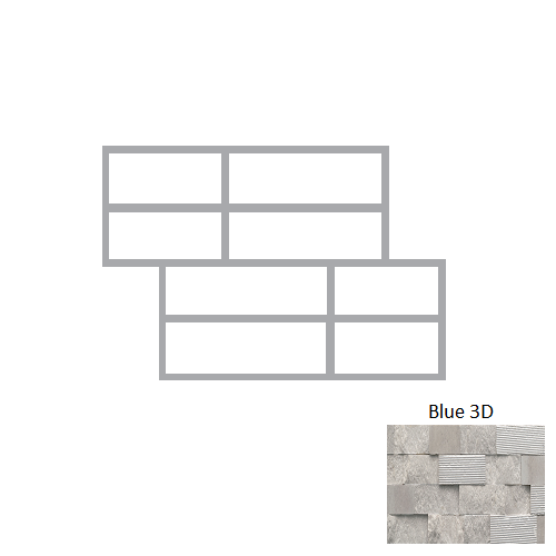 Structure Blue 3D B75STRUBL0624S3DC