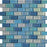 Full Sheet Sample - Aquatica Lux Aqua Blue Magic Brick Glass Mosaic - 1" x 2" Gloss Iridescent