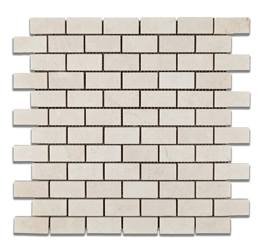 White Pearl Marble Mosaic - 1" x 2" Brick Polished