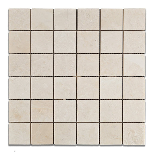 White Pearl Marble Mosaic - 2" x 2" Polished