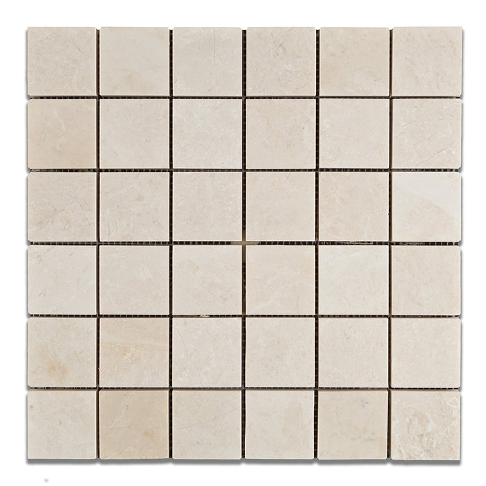 White Pearl Marble Mosaic - 2" x 2" Polished