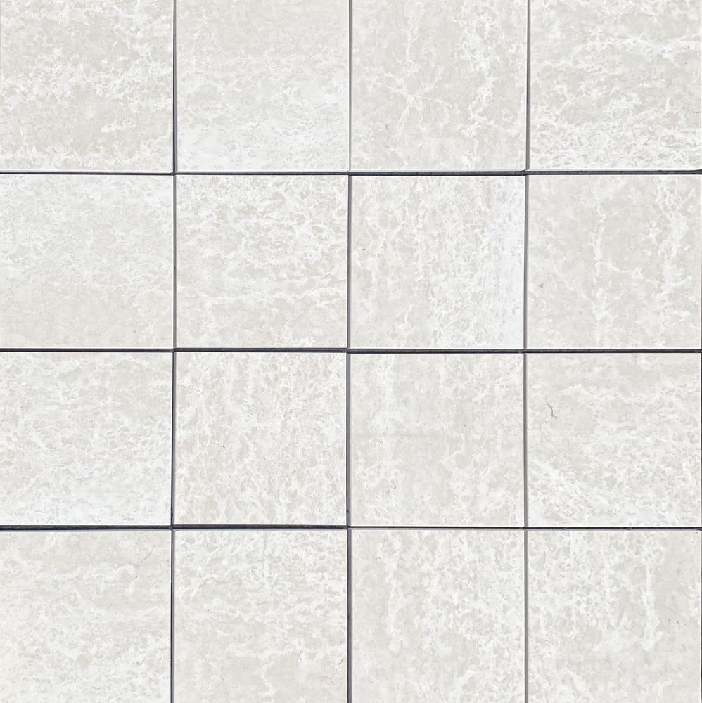 Botticino Fioritto Honed Marble Tile - 12" x 12" x 3/8"