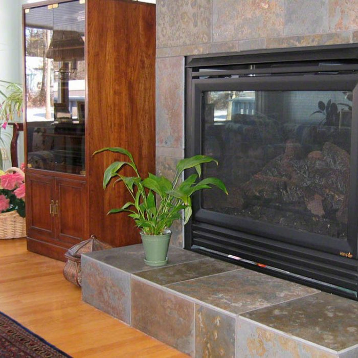 Brazilian Multicolor Slate Natural Cleft Face, Gauged Back Tile - 24" x 24" x 3/8"