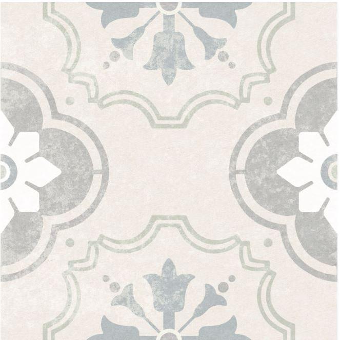 Valencia Deco Bridgeham Pattern Porcelain Tile - 6" x 6" Matte