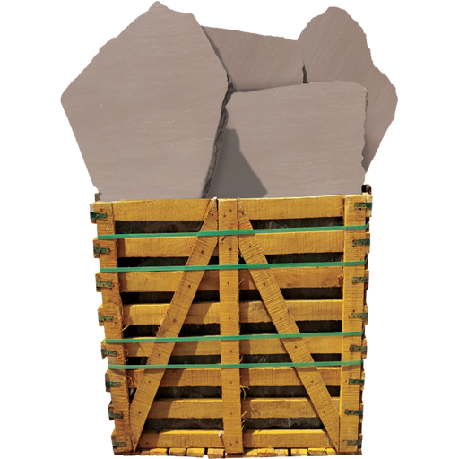 Brown Mist Natural Cleft Face & Back Sandstone Flagstone - Random Sizes x +/- 1"