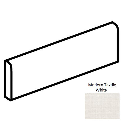 Daltile Fabric Art MT50 Modern Textile White Matte Bullnose — Stone ...