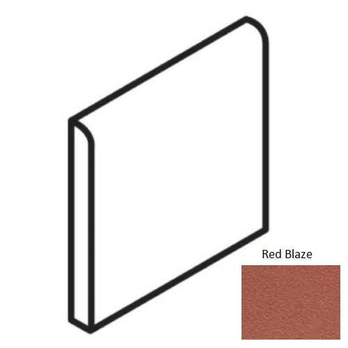 Daltile Quarry Tile 0Q40 Red Blaze Matte & Abrasive Bullnose