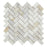 Calacatta Gold Marble Mosaic - 1" x 2" Herringbone Polished