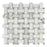 Calacatta Gold Marble Mosaic - Basket Weave with Ming Green Dots