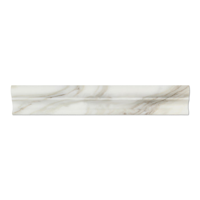 Calacatta Gold Marble Molding - 2" x 12" Crown (Mercer) Molding Polished