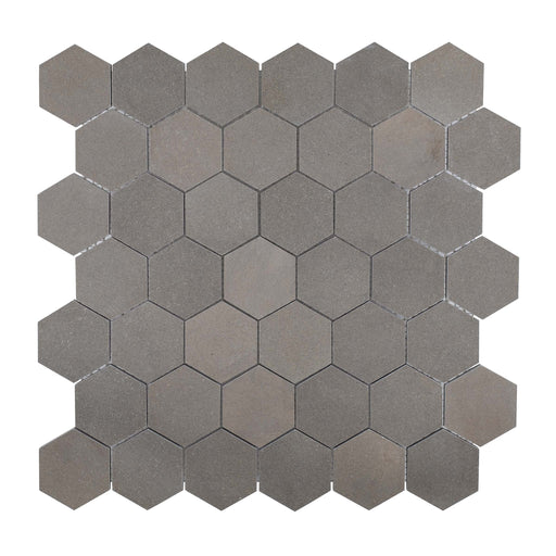 Chelsea Grey Limestone Mosaic - 2" Hexagon Honed