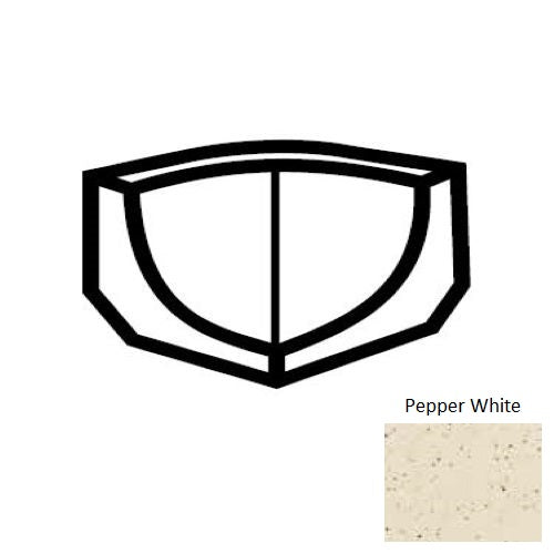 Keystones Unglazed Mosaic Pepper White D037