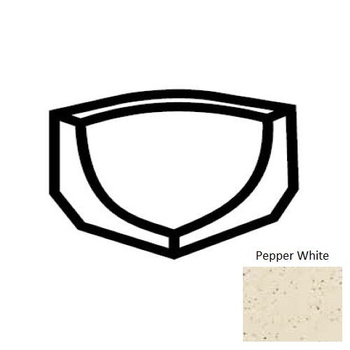 Keystones Unglazed Mosaic Pepper White D037